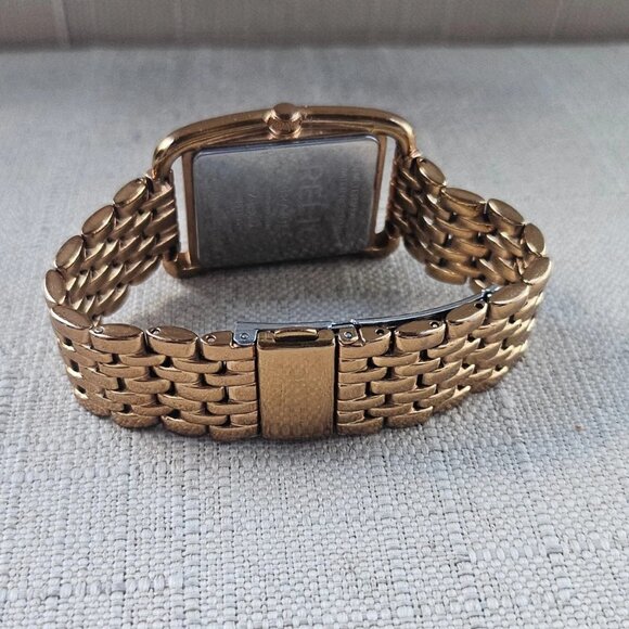 Relic Ladies Wristwatch Crystals Accent Bezel Analog Quartz Wrist Watch Gold Ton - Picture 8 of 11